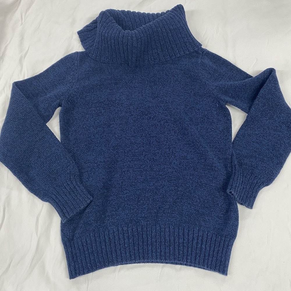 Lauren Jeans Co Ralph Lauren Turtleneck Sweater Blue Women's Medium Cotton Blend
